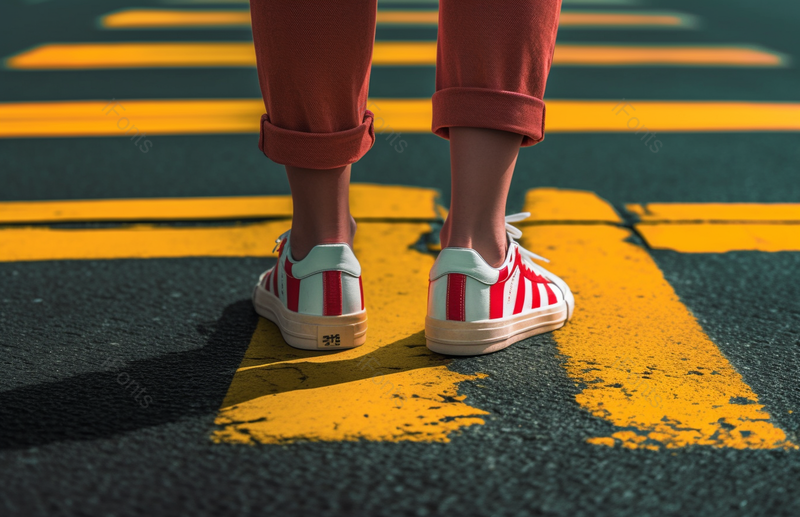 行走在马路上脚步特写镜头摄影图,高清,摄影图,摄影图片,图片大全,摄影图免费下载